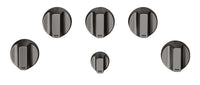 Café 5-Piece Gas Cooktop Brushed Black Knobs - CXCG1K0PMBT|Boutons noir brossé pour surface de cuisson à gaz 5 pièces Café - CXCG1K0PMBT|CXCG1KBT