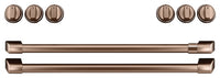Café Gas Range Brushed Copper Knobs and Handles Set - CXFCGHKPMCU|Ensemble de poignées et de boutons cuivre brossé pour cuisinière à gaz Café – CXFCGHKPMCU|CXFCGHCU