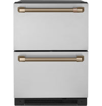 Café Dual-Drawer Refrigerator Brushed Bronze Handle Set - CXMA3H3PNBZ | Ensemble de poignées bronze brossé pour réfrigérateur Café à deux tiroirs - CXMA3H3PNBZ | CXQD2H2Z