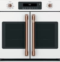 Café French-Door Wall Oven Brushed Copper Knobs and Handles - CXWSFHKPMCU|Poignées et boutons cuivre brossé pour four mural à portes françaises Café - CXWSFHKPMCU|CXWSFHCU