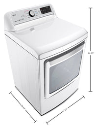 LG 7.3 Cu. Ft. Electric Dryer with TurboSteam - DLEX7250W|Sécheuse électrique intelligente 7,3 pi³ LG avec TurboSteam - DLEX7250W|DLEX7250