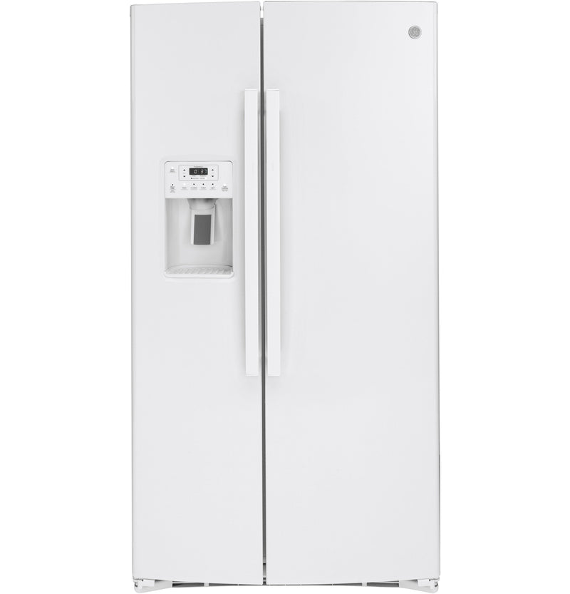 GE 25.2 Cu. Ft. Side-by-Side Refrigerator - GSS25IGNWW | Réfrigérateur GE de 25,2 pi3 à compartiments juxtaposés - GSS25IGNWW | GSS25NWW