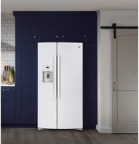 GE 25.2 Cu. Ft. Side-by-Side Refrigerator - GSS25IGNWW | Réfrigérateur GE de 25,2 pi3 à compartiments juxtaposés - GSS25IGNWW | GSS25NWW