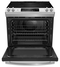 GE 5.3 Cu. Ft. Self-Clean Convection Slide-In Electric Range – JCS830SMSS|Cuisinière électrique encastrée autonettoyante GE de 5,3 pi³ à convection – JCS830SMSS|JCS830SS