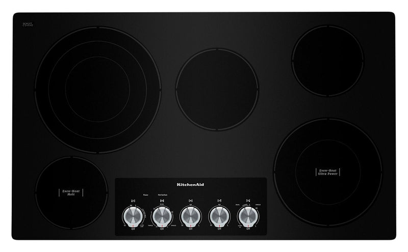 KitchenAid 36" Electric Cooktop - KCES556HBL|Surface de cuisson électrique KitchenAid de 36 po - KCES556HBL|KCES556B