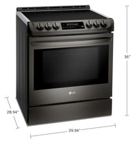 LG 6.3 Cu. Ft. Induction Front-Control Freestanding Range with ProBake Convection and EasyClean – LSE4616BD|Cuisinière à induction encastrée LG de 6,3 pi3 avec avec système ProBake ConvectionMC – LSE4616BD|LSE4616D