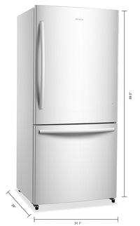 Hisense 17 Cu. Ft. Bottom-Mount Counter-Depth Refrigerator - RB17N6DWE|Réfrigérateur Hisense de 17 pi³ à congélateur inférieur - RB17N6DWE|RB17N6DW