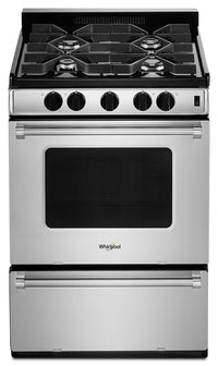 Whirlpool 24-Inch 3.0 Cu. Ft. Freestanding Gas Range - WFG500M4HS|Cuisinière amovible à gaz Whirlpool de 24 po et d'une capacité de 3,0 pi³ - WFG500M4HS|WFG500M4