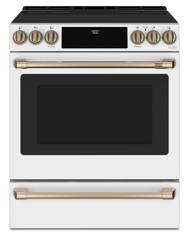 Café Slide-In Electric Range with Warming Drawer - CCHS900P4MW2|Cuisinière électrique encastrée Café avec tiroir-réchaud - CCHS900P4MW2|CCHS900W
