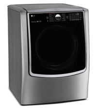LG 9.0 Cu. Ft. Mega Capacity Electric Steam Dryer – Graphite Steel|Sécheuse électrique à la vapeur SteamDryerMC LG à énorme capacité de 9,0 pi³ - acier graphite|DLEX9000