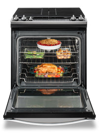 Whirlpool 5.8 Cu. Ft. Slide-In Gas Range with EZ-2-Lift™ Hinged Grates - WEG745H0FS|Cuisinière encastrable au gaz Whirlpool de 5.8 pi3 - WEG745H0FS|WEG745HS