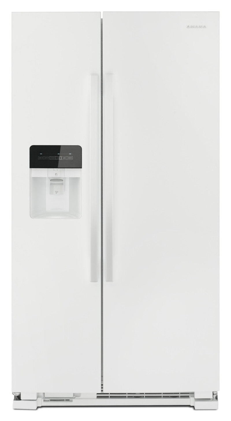 Amana 21 Cu. Ft. Side-By-Side Refrigerator with Dual Pad External Ice and Water Dispenser – ASI2175G|Réfrigérateur Amana de 21 pi³ à compartiments juxtaposés – ASI2175GRW|ASI227GW