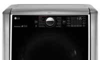 LG 9.0 Cu. Ft. Mega Capacity Electric Steam Dryer – Graphite Steel|Sécheuse électrique à la vapeur SteamDryerMC LG à énorme capacité de 9,0 pi³ - acier graphite|DLEX9000