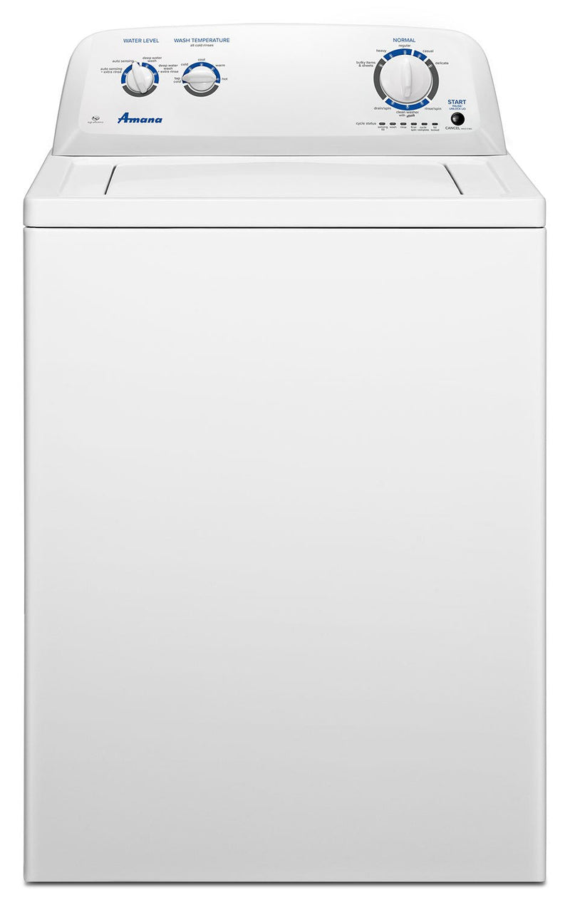 Amana 4.0 Cu. Ft. Top-Load Washer with Dual Action Agitator – NTW4516FW|Laveuse Amana à chargement par le haut de 4,0 pi3 avec agitateur à double action - NTW4516FW|NTW4516W