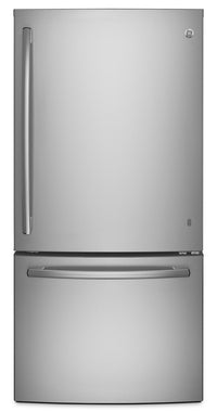 GE 24.9 Cu. Ft. Bottom-Mount Refrigerator – GDE25ESKSS|Réfrigérateur GE de 24,9 pi³ à congélateur inférieur – GDE25ESKSS|GDE25ESS