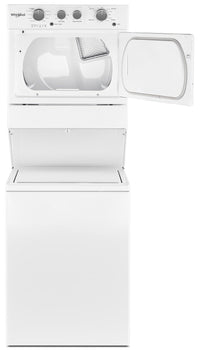 Whirlpool 4.0 cu.ft Gas Stacked Laundry Center 9 Wash cycles and AutoDry™ - WGT4027HW|Whirlpool Centre de lavage superposé au gaz de 4,0 pi³ avec lave-vaisselle|WGT4027H