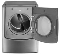 LG 9.0 Cu. Ft. Mega Capacity Electric Steam Dryer – Graphite Steel|Sécheuse électrique à la vapeur SteamDryerMC LG à énorme capacité de 9,0 pi³ - acier graphite|DLEX9000