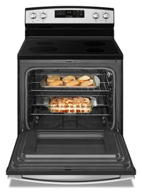 Amana 4.8 Cu. Ft. Freestanding Electric Range with Self-Clean – YAER6603SFS|Cuisinière électrique amovible Amana de 4,8 pi3 avec autonettoyage – YAER6603SFS|YAER660S