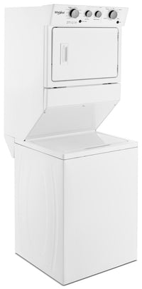 Whirlpool 4.0 cu.ft Gas Stacked Laundry Center 9 Wash cycles and AutoDry™ - WGT4027HW|Whirlpool Centre de lavage superposé au gaz de 4,0 pi³ avec lave-vaisselle|WGT4027H