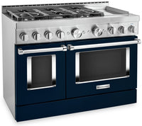KitchenAid 48" Smart Commercial-Style Dual Fuel Range with Griddle - KFDC558JIB|Cuisinière hybride intelligente KitchenAid 48 po de style commercial, plaque chauffante - KFDC558JIB|KFDC558I