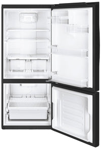 GE 20.9 Cu. Ft. Bottom-Freezer Refrigerator – GBE21AGKBB|Réfrigérateur GE de 20,9 pi³ à congélateur inférieur – GBE21AGKBB|GBE21AKB