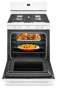 Maytag 5.0 Cu. Ft. Freestanding Gas Range with Oval Burner - MGR6600FW|Cuisinière à gaz amovible Maytag de 5,0 pi3 avec brûleur ovale - MGR6600FW|MGR6600W