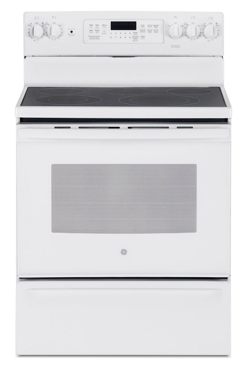 GE 5.0 Cu. Ft. Freestanding Electric Range – JCB840DKWW|Cuisinière électrique amovible GE de 5,0 pi³ – JCB840DKWW|JCB840KW