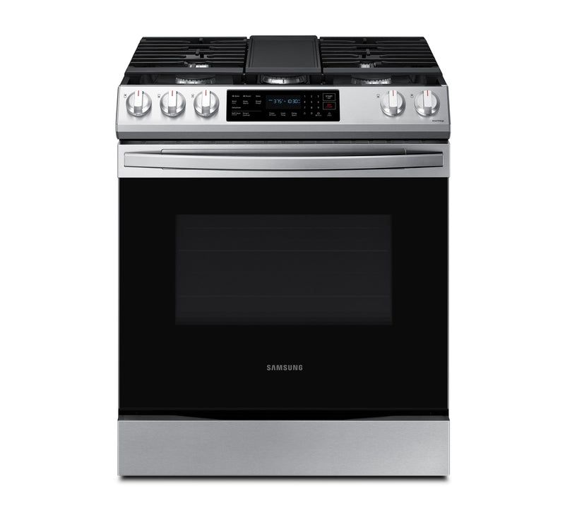 Samsung 6.0 Cu. Ft. Slide-In Gas Range with Fan Convection - NX60T8311SS/AA | Cuisinière à gaz encastrée Samsung de 6,0 pi3 à convection par ventilateur - NX60T8311SS/AA | NX60T83S