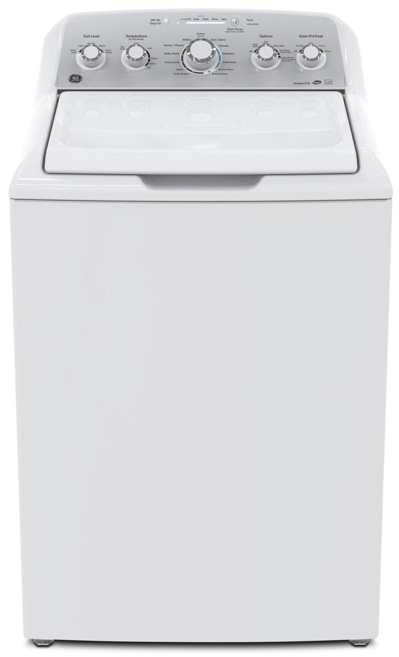 GE 4.9 Cu. Ft. Capacity Top Load Washer with Stainless Steel Drum– GTW485BMMWS|Laveuse à chargement par le haut de 4,9 pi³ avec tambour - GTW485BMMWS|GTW485BM