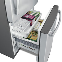 GE 24.9 Cu. Ft. Bottom-Mount Refrigerator – GDE25ESKSS|Réfrigérateur GE de 24,9 pi³ à congélateur inférieur – GDE25ESKSS|GDE25ESS
