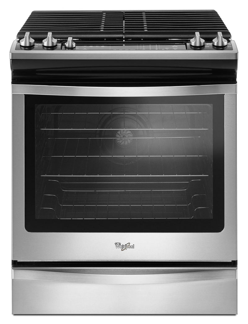 Whirlpool 5.8 Cu. Ft. Slide-In Gas Range with EZ-2-Lift™ Hinged Grates - WEG745H0FS|Cuisinière encastrable au gaz Whirlpool de 5.8 pi3 - WEG745H0FS|WEG745HS