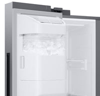 Samsung 21.5 Cu. Ft. Family Hub™ Side-by-Side Refrigerator - RS22T5561SR/A | Réfrigérateur Samsung Family HubMC de 21,5 pi³ à compartiments juxtaposés - RS22T5561SR/ AC  | RS22T55S