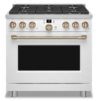 Café 6.2 Cu. Ft. Smart Commercial-Style 6-Burner Gas Range - CGY366P4TW2 | Cuisinière à gaz intelligente Café de style commercial de 6,2 pi3 à 6 brûleurs - CGY366P4TW2 | CGY366TW