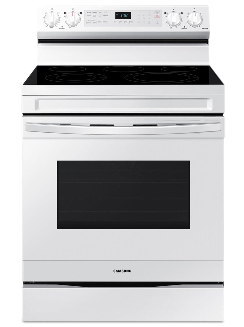 Samsung 6.3 Cu. Ft. Freestanding Electric Range with Air Fry - NE63A6511SW/AC | Cuisinière électrique amovible Samsung de 6,3 pi3 avec friture à air - NE63A6511SW/AC | NE63A65W