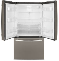 GE 27 Cu. Ft. French-Door Refrigerator with Internal Water Dispenser - GNE27JMMES | Réfrigérateur GE de 27 pi³ à portes françaises avec distributeur d'eau interne – GNE27JMMES | GNE27JME