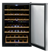 Frigidaire 4.4 Cu. Ft. Two-Zone Wine Cooler - FFWC3822QS | Refroidisseur à vin Frigidaire de 4,4 pi3 à 2 zones – FFWC3822QS | FFWC382S