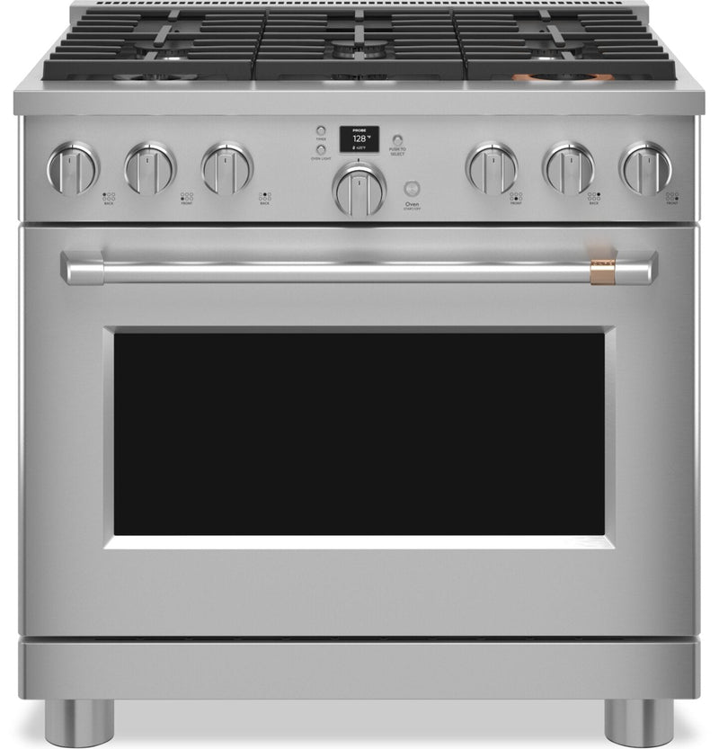 Café 5.75 Cu. Ft. Commercial-Style 6-Burner Dual Fuel Range - C2Y366P2TS1 | Cuisinière hybride Café de style commercial de 5,75 pi3 à 6 brûleurs - C2Y366P2TS1 | C2Y366PS