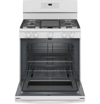 GE 5.0 Cu. Ft. Freestanding Gas Range with Self-Clean - JCGB660DPWW | Cuisinière à gaz amovible GE de 5,0 pi3 avec autonettoyage – JCGB660DPWW | JCGB66PW