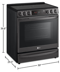 LG 6.3 Cu. Ft. Smart Electric Range with Air Fry and Sous Vide - LSEL6337D | Cuisinière intelligente électrique LG de 6,3 pi3 avec fonction AirFry et Air Sous Vide - LSEL6337D | LSEL637D