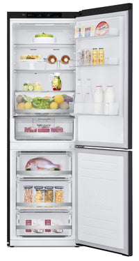LG 12 Cu. Ft. Counter-Depth Bottom-Freezer Refrigerator with Wine Rack - LBNC12241P | Réfrigérateur LG 12 pi3 profondeur comptoir à congélateur inférieur avec support à vin - LBNC12241P | LBNC122P