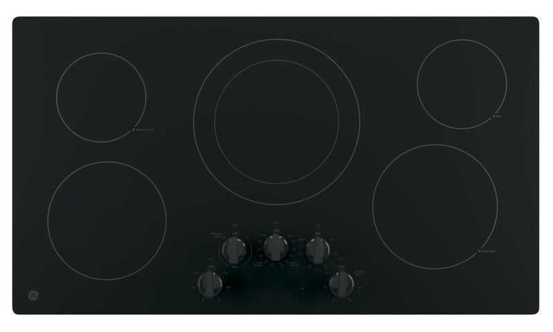 GE 36" Built-In Electric Cooktop - JP3036DLBB | Surface de cuisson électrique encastrée GE de 36 po – JP3036DLBB | JP3036LB