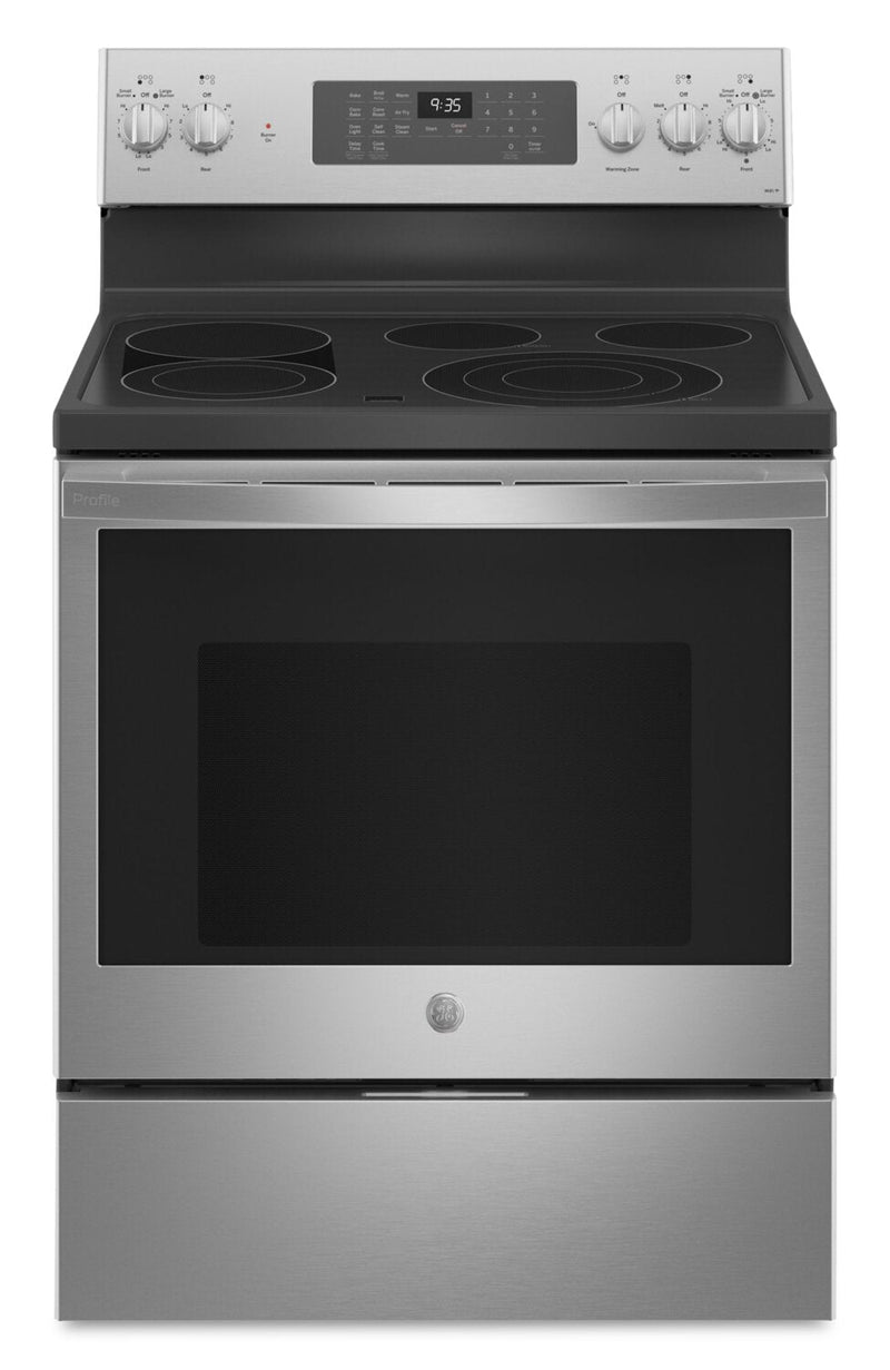 GE Profile 5.3 Cu. Ft. Freestanding Electric Range with Air Fry - PB935YPFS | Cuisinière électrique amovible GE ProfileMC de 5,3 pi3 avec friture à air – PB935YPFS | PB935YFS