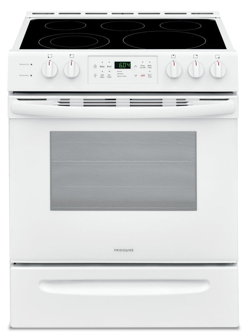 Frigidaire 5.0 Cu. Ft. Front-Control Freestanding Electric Range – CFEH3054UW|Cuisinière électrique Frigidaire de 5,0 pi³ à commandes frontales autonome – CFEH3054UW|CFEH305W