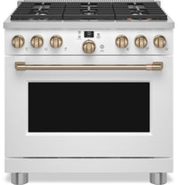 Café 5.75 Cu. Ft. Commercial-Style 6-Burner Dual Fuel Range - C2Y366P4TW2 | Cuisinière hybride Café de style commercial de 5,75 pi3 à 6 brûleurs - C2Y366P4TW2 | C2Y366TW