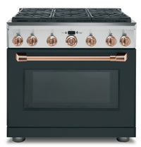 Café Handle and Knob Set for 36" Range in Brushed Copper - CXPR6HKPMCU | Ensemble de poignées et de boutons Café cuivre brossé pour cuisinière de 36 po - CXPR6HKPMCU | CXPR6HCU