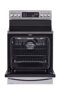 GE Profile 6.2 Cu. Ft. Freestanding Electric Range with Baking Drawer  - PCB987YMFS | Cuisinière électrique amovible GE ProfileMC de 6,2 pi3 avec tiroir de cuisson – PCB987YMFS | PCB987FS