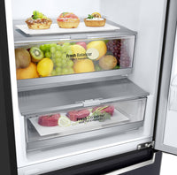 LG 12 Cu. Ft. Counter-Depth Bottom-Freezer Refrigerator with Wine Rack - LBNC12241P | Réfrigérateur LG 12 pi3 profondeur comptoir à congélateur inférieur avec support à vin - LBNC12241P | LBNC122P