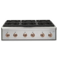 Café Handle and Knob Set for 36" Range in Brushed Copper - CXPR6HKPMCU | Ensemble de poignées et de boutons Café cuivre brossé pour cuisinière de 36 po - CXPR6HKPMCU | CXPR6HCU