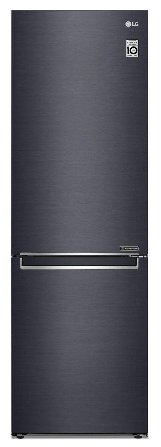 LG 12 Cu. Ft. Counter-Depth Bottom-Freezer Refrigerator with Wine Rack - LBNC12241P | Réfrigérateur LG 12 pi3 profondeur comptoir à congélateur inférieur avec support à vin - LBNC12241P | LBNC122P