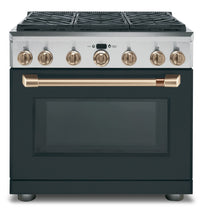 Café Handle and Knob Set for 36" Range in Brushed Bronze - CXPR6HKPMBZ | Ensemble de poignées et de boutons Café bronze brossé pour cuisinière de 36 po - CXPR6HKPMBZ | CXPR6HBZ